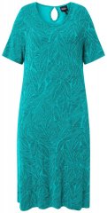 Ulla Popken 850344 Abito t-shirt fantasia Turchese