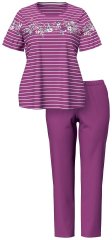 Ulla Popken 850403 Pigiama a fiori Viola