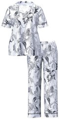 Ulla Popken 850441 Pigiama fantasia Bianco panna