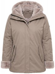 Ulla Popken 850509 Giacca in pelliccia sintetica Tortora