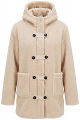 Ulla Popken 850589 Giacca teddy Bianco panna