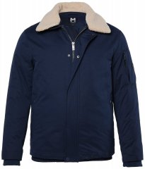 Men+ 369 Giacca bellyfit con collo teddy Blu scuro