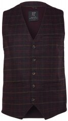 JP1880 851393 Gilet in tweed a quadri Bordeaux
