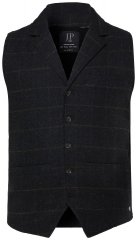 JP1880 851395 Gilet in tweed a quadri elasticizzato Nero