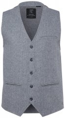 JP1880 851399 Gilet in misto lana con dorso in maglia Grigio chiaro