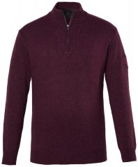 JP1880 851428 Maglione in maglia con mezza zip Prugna TALL