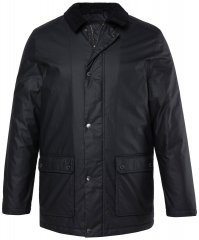 JP1880 851493 Giacca cerata con collo in velluto a coste Nero