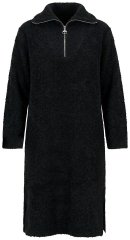 Ulla Popken 851563 Abito in maglia a maniche lunghe con collo alto Nero