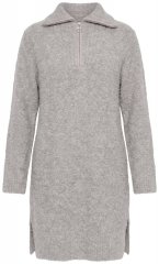 Ulla Popken 851563 Abito in maglia a maniche lunghe Beige