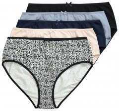 Ulla Popken 851687 Slip fantasia confezione da 5 Azzurro