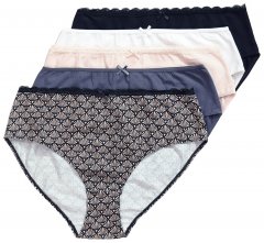 Ulla Popken 851730 Slip fantasia confezione da 5 Beige