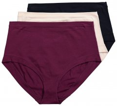 Ulla Popken 851736 Slip a vita alta confezione da 3 Nero