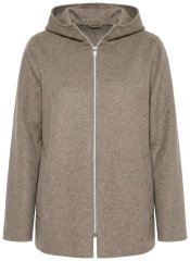 Ulla Popken 851788 Cappotto di lana Marrone chiaro
