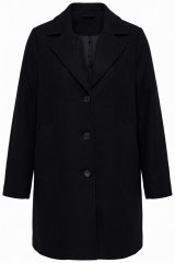 Ulla Popken 851829 Cappotto di lana Nero