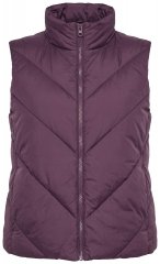 Ulla Popken 851833 Gilet trapuntato con collo alto Marrone