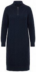 Ulla Popken 852121 Abito in maglia a maniche lunghe con collo alto Blu scuro