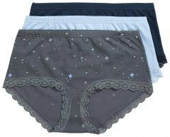 Ulla Popken 852249 Slip confezione da 3 Antracite