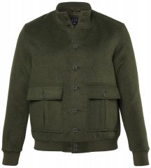 JP1880 852294 Giacca in misto lana con collo alto Verde kaki