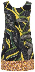 Ulla Popken 852329 Abito in jersey a righe Verde oliva