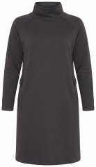 Ulla Popken 852456 Abito in felpa con collo alto Marrone scuro