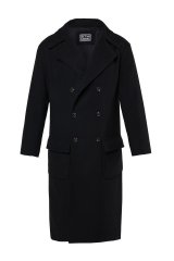 STHUGE 852519 Classico Cappotto in lana Nero