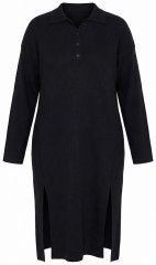 Ulla Popken 852630 Abito in maglia a maniche lunghe Nero