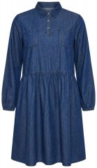 Ulla Popken 852768 Abito di jeans svasato con tasche Blu denim