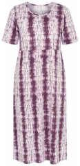 Ulla Popken 852854 Abito midi a righe Marrone