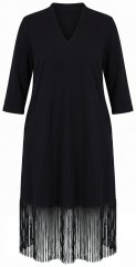 Ulla Popken 852937 Abito in jersey Nero