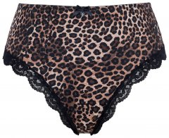Ulla Popken 853106 Perizoma animalier Nero
