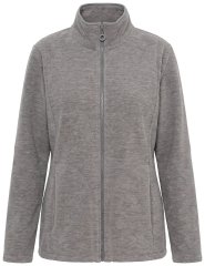 Ulla Popken 853668 Giacca in pile con collo alto Grigio