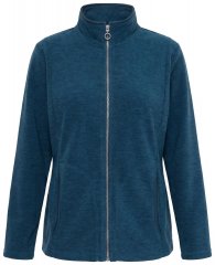 Ulla Popken 853668 Giacca in pile con collo alto Petrolio