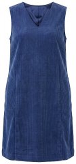 Ulla Popken 853697 Abito di velluto a coste senza maniche con scollo a V Blu scuro