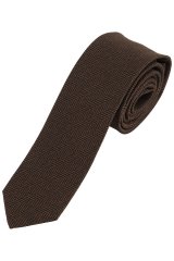 JP1880 853818 Cravatta in seta extra lunga Marrone scuro