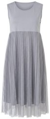 Ulla Popken 853879 Abito midi svasato Grigio