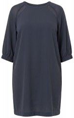 Ulla Popken 853946 Abito con maniche a 3/4 Verde oliva