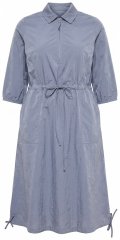 Ulla Popken 854413 Abito midi con coulisse Grigio