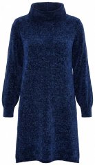 Ulla Popken 854602 Abito in maglia a maniche lunghe con collo alto Blu scuro