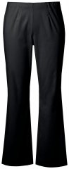 Ulla Popken 854910 Pantaloni stretch caldi con elastico in vita Nero