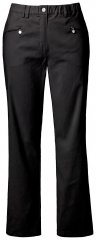 Ulla Popken 854987 Pantaloni stretch caldi con cintura comfort Nero