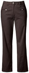 Ulla Popken 854987 Pantaloni stretch caldi con cintura comfort Marrone mogano