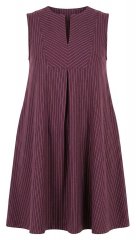 Ulla Popken 854988 Abito a righe Bordeaux