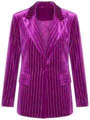 Ulla Popken 855499 Blazer in velluto con strass Magenta