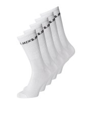 Jack & Jones Basic Logo Calzini da tennis Bianco confezione da 5