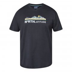North Latitude Mountain T-Shirt V-Neck Nero