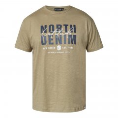 North Latitude T-Shirt Slub With Print Marrone/Beige