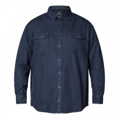 North Latitude Denim Shirt LS Blu