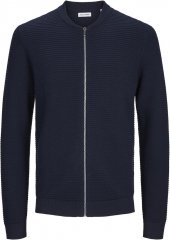 Jack & Jones OTTO Knitted Sweater with Zipper Navy