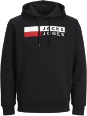 Jack & Jones CORP LOGO PLAY 4 Print Hoodie Black