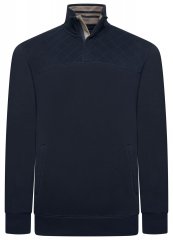 Kam Jeans 7092 Felpa con mezza zip Blu navy